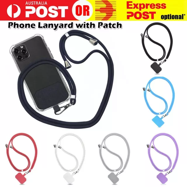 Universal Mobile Phone Lanyard Adjustable Hanging Neck Strap With Patch Durable
