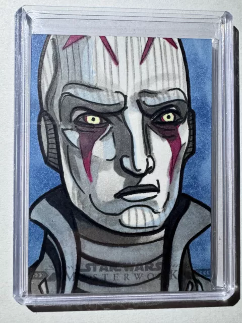 2022 Topps Star Wars Masterwork Sketch GRAND INQUISITOR by Nick Gribbon 1/1