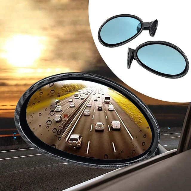 Pair F1 Style Carbon Fiber Look Universal Racing Car Side Wing Rearview Mirrors