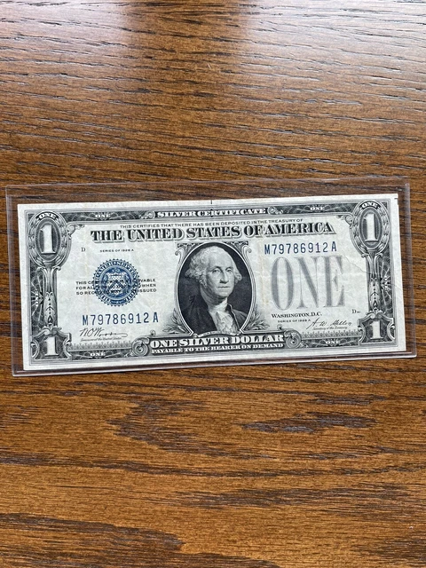 1928 $1 Silver Certificate Funny Back Note,Blue Seal, Nice