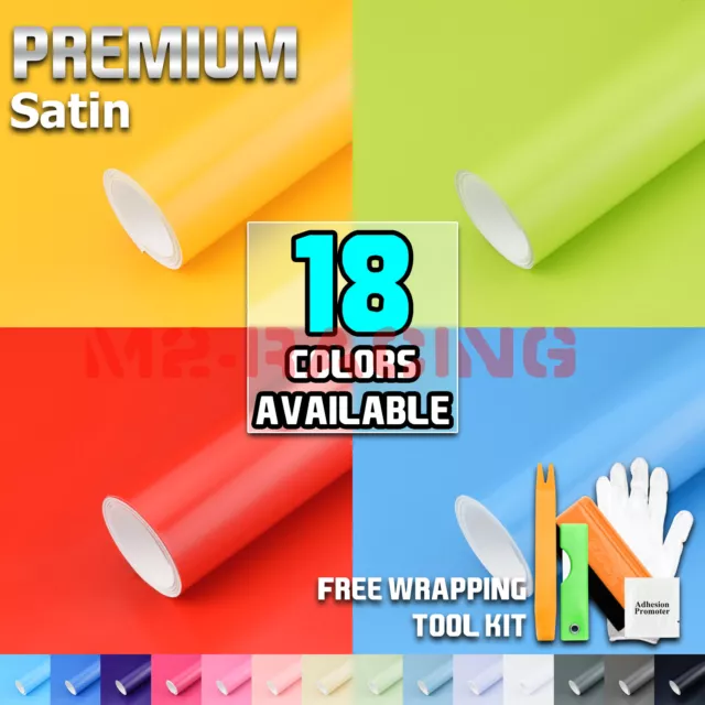 Premium Satin Matte Flat Vinyl Wrap Sticker Sheet Decal Bubble Free Air Release