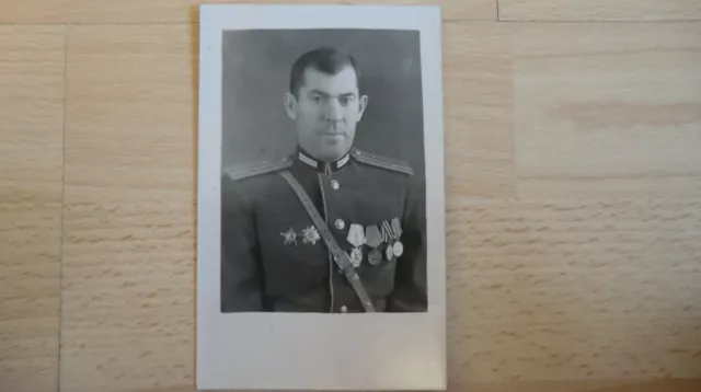 Foto Portrait Russische Offizier 100% Original UDSSR Nr-5