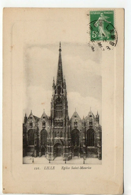 LILLE - Nord - CPA 59 - l' église St Maurice