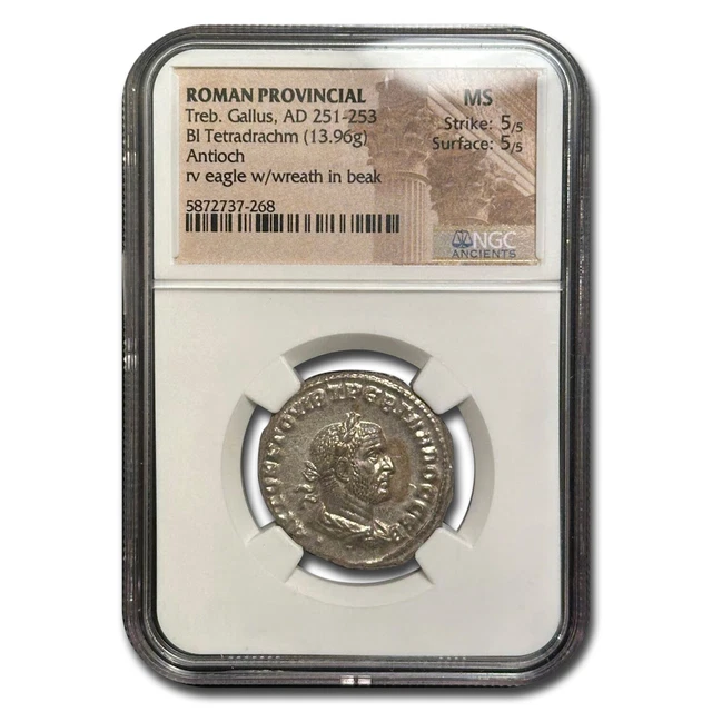 Roman Provincial BI Tetradrachm Gallus (251-253 AD) MS NGC - SKU#287816