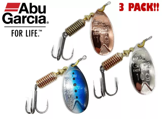 Abu Garcia Fast Attack Spinners 3 PACK 2022 Lead Free LF Model 3 Colours Trout