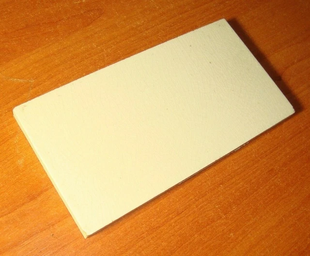 France Sarreguemines Original antique reclaimed Field tile set of 2 6x3 white 2