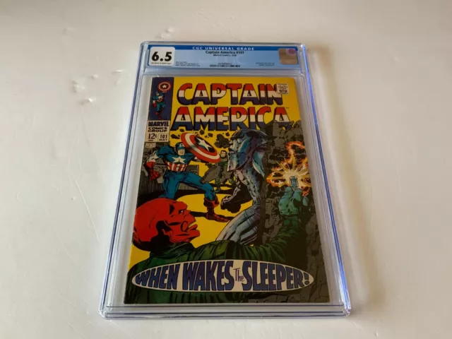 Captain America 101 Cgc 6.5 Red Skull Sleeper Nick Fury Marvel Comics 1968