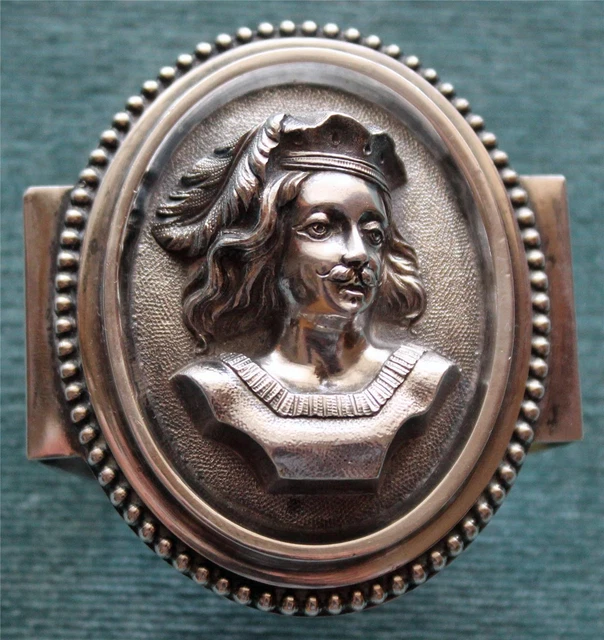 1876 Sterling American Medallion Napkin Ring, Superb Work