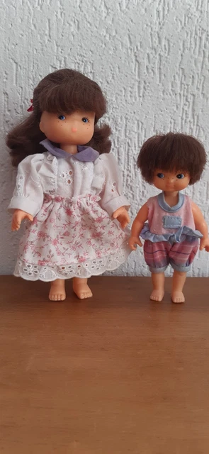 Lot De Poupées Vintage La Famille Glady - Marque Delavennat - Cheveux Marron - Occasion