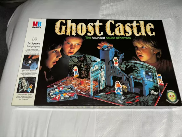 Ghost Castle Board Game 80s Vintage 1985 MB Games Haunted Spooky Family Retro