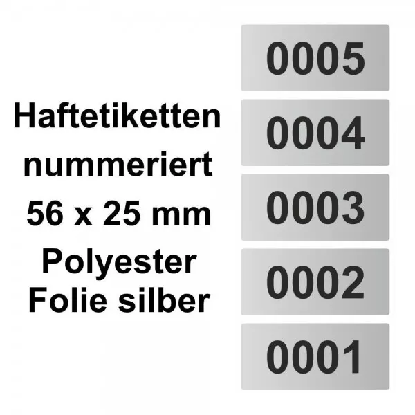 Etiquettes polyester transf. thermique argent 51x25mm, 10 rouleaux