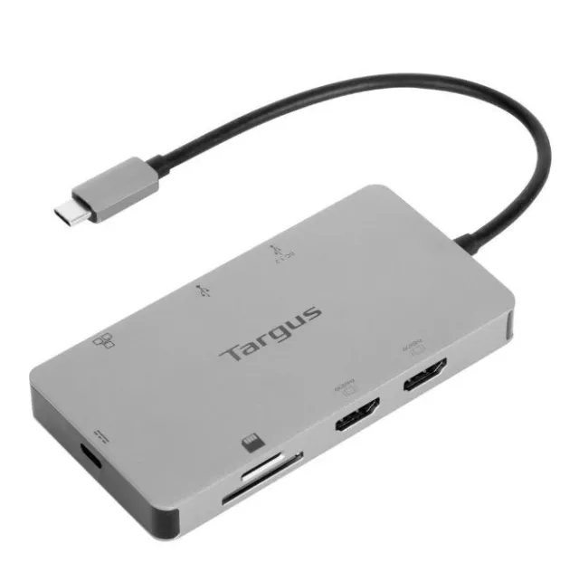 Targus USB-C 3.0 Dock Docking Station DOCK423A RJ45 SD Reader HDMI VGA Pass Thru