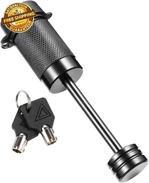 CZC AUTO Trailer Tongue Coupler Lock, Dia 1/4 Inch, 2-1/2 Inch Span Fits Latch-T