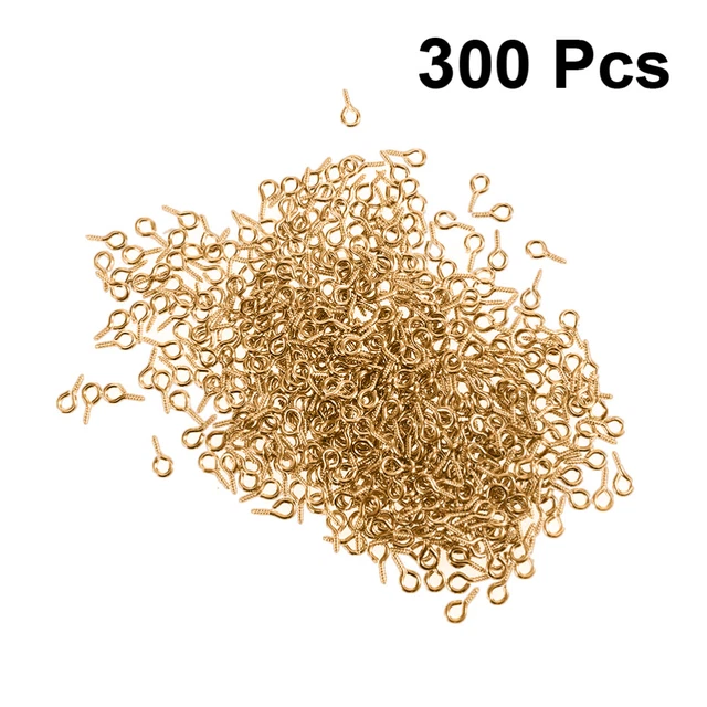 300 piezas Tornillo para ojos Moda Elegante Elegante Creativo Pernos para Ojos Claves