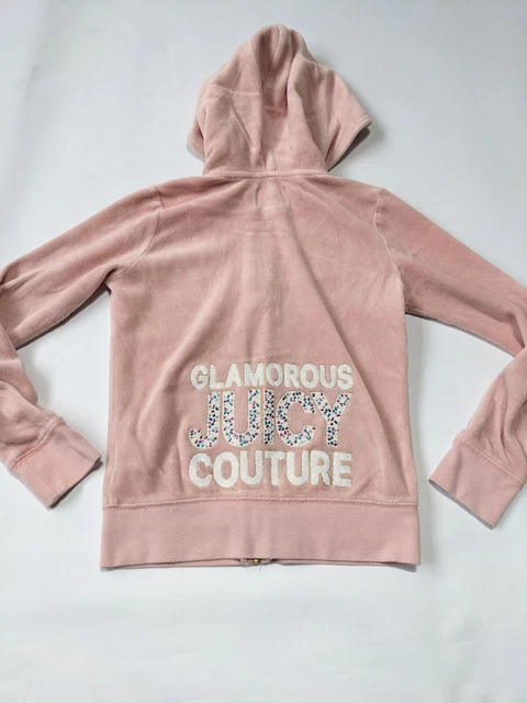Giacca tuta rosa velluto Juicy Couture per ragazze taglia 8 anni