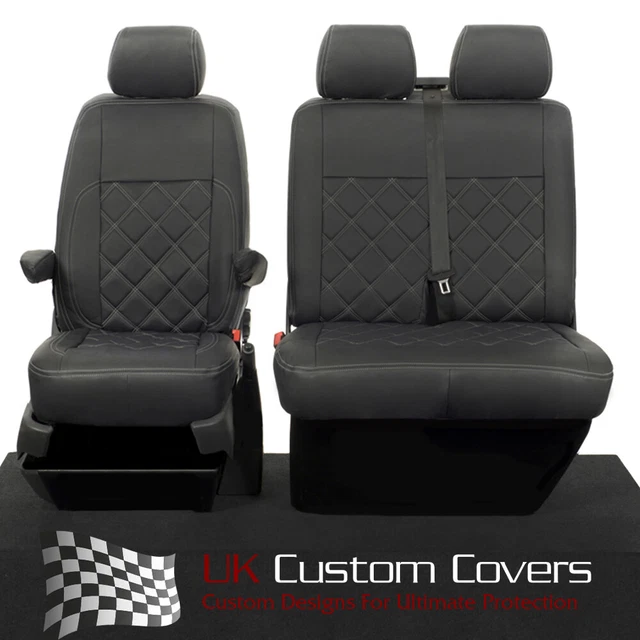 VW TRANSPORTER T6/T6.1 Caravelle Tailored Leather Look Seat Covers 2015