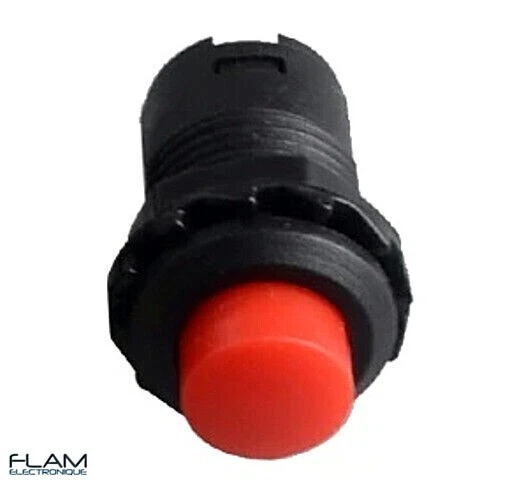 5 Interrupteurs Bouton-poussoir Momentané 10mm - Rouge NO 1NO