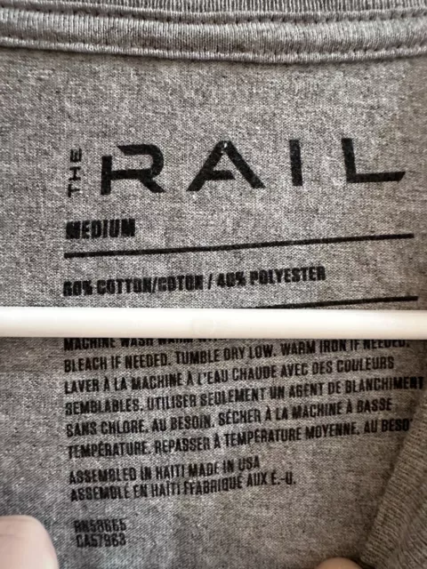 The Rail Graphic T-Shirt Mens Pride Peace Gray Size Medium M 3