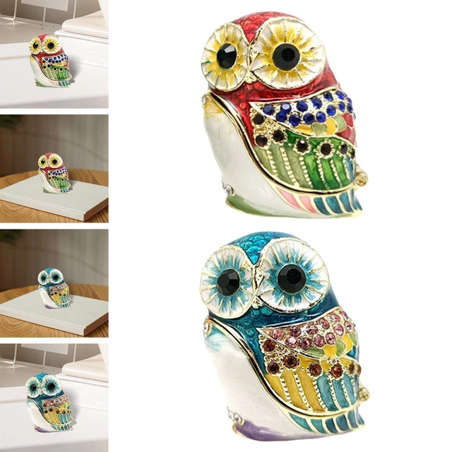 Hibou Collection Artisanat Alliage Mignon Décoratif Créatif Hibou Figurine