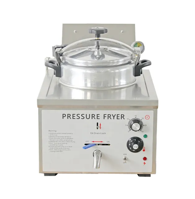 220V Commercial Electric Pressure Fryer 16L Electric Fried Chicken Oven 3000W