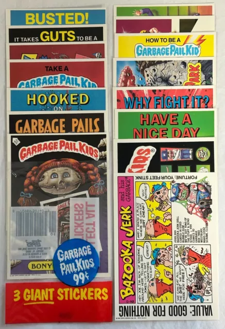 1986 Topps Garbage Pail Kids 2ND SERIES 2 Complete 5x7" GIANT Card Set Adam Bomb