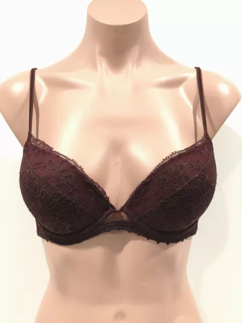 LA PERLA NWT Maharani padded lace bra- eggplant