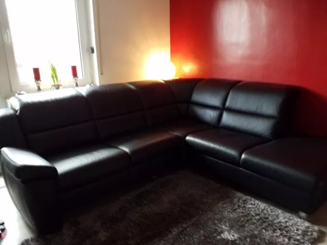 Ledercouch schwarz Gebraucht