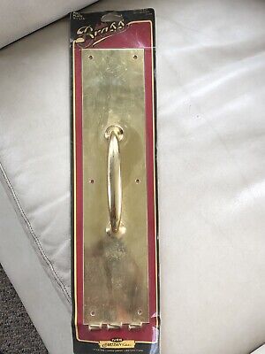 H. B. IVES 3-1/2" X 15" Solid Brass Pull Plate, #C8311-5 B3  New Older Stock