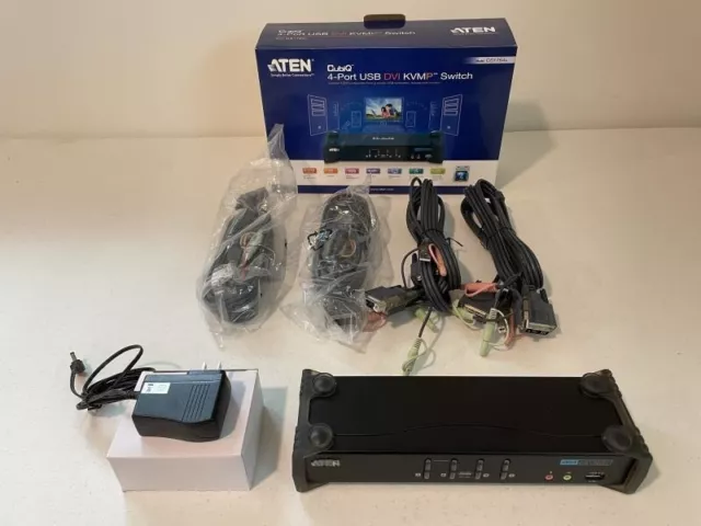 ATEN CubQ 4-Port USB DVI KVMP Switch - Model CS1764A