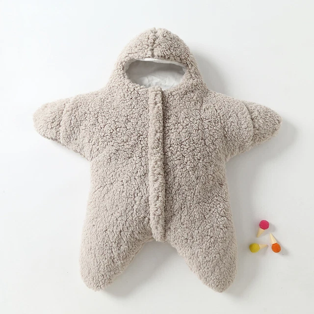 Baby Starfish Lamb Velvet Sleeping Bag Comfortable Newborn Baby Male And Female