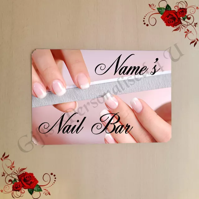 Personalised Metal Door/Wall  Plaque/Sign - Beauty / Nails Salon - Style 2