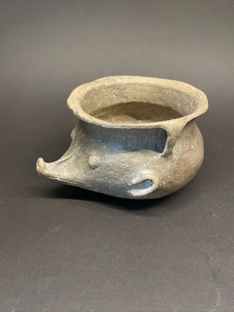 MLC s327 7” Mississippian Possum￼ Effigy Pottery Artifact Ill -Mo