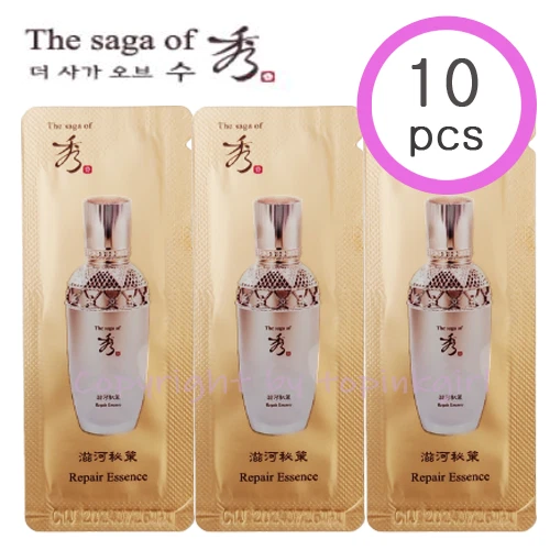 10 piezas de La Saga de la Esencia de Reparación Xiu, Suero Ampolla de Energía Ginseng WHOO