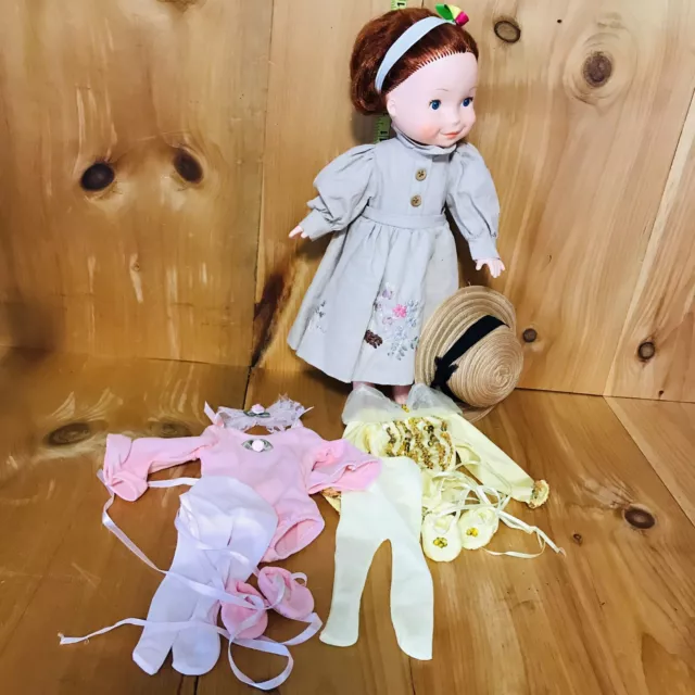 FISHER PRICE My Friend Becky Doll 16" 1981 in Dress & 2 BALLET OUTFITS & a HAT!!