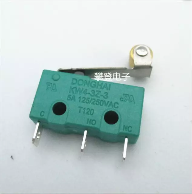 1pc DONGHAI KW4-3Z-3 Small micro switch 3pins 5A 250VAC with copper wheel