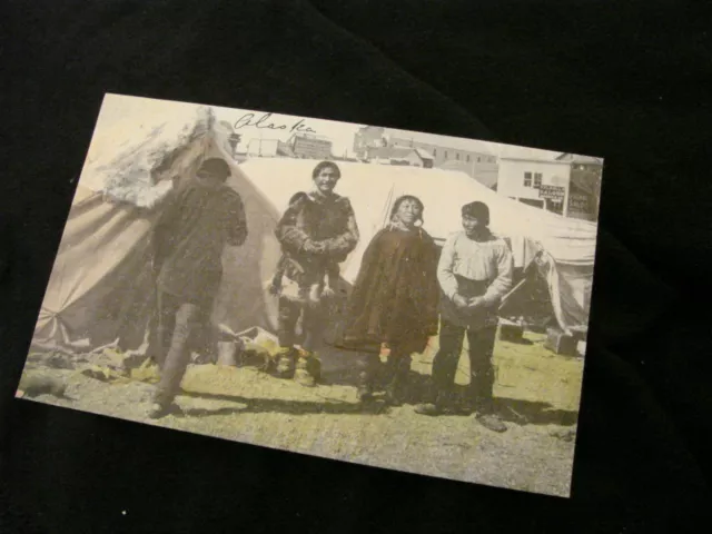 Rppc Alaska Eskimo Home Cape Nome Real Photo Post Card Valhall's Saloon