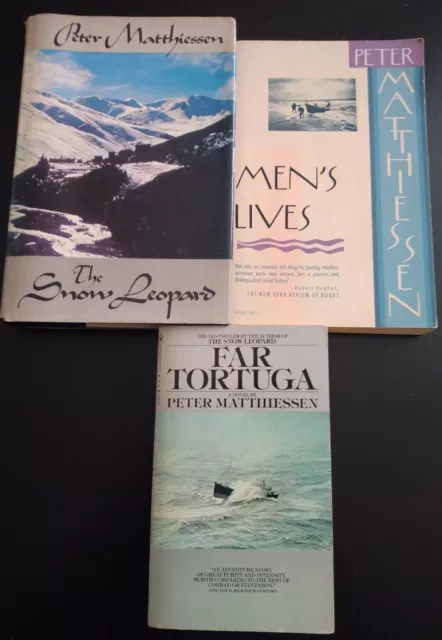 Peter Matthiessen lot of 3 The Snow Leopard Men's Lives Far Tortuga