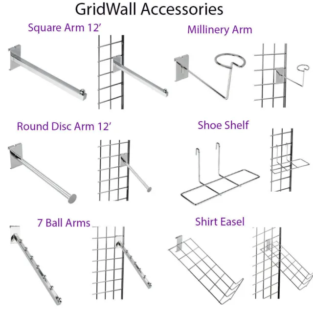 Grid Wall/ Gridwall Mesh Chrome Retail Shop Display Panel Accessory/ Accessories