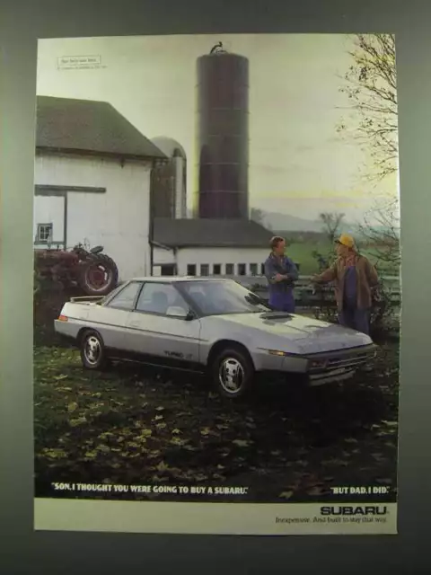 1986 Subaru Turbo XT Ad - Son, I Thought