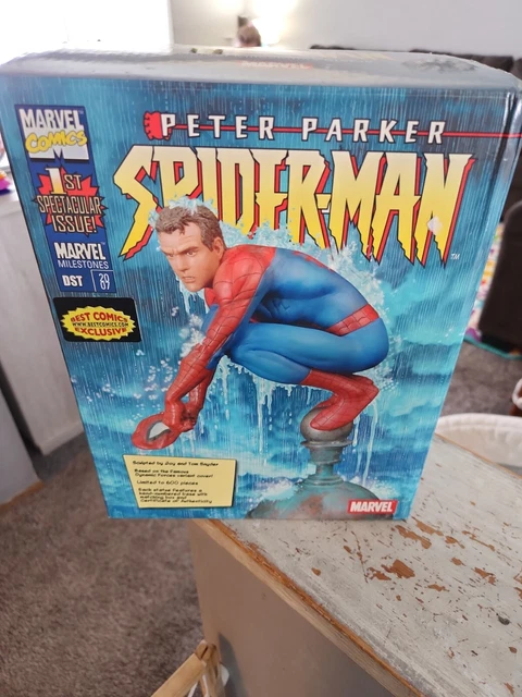 Diamond Select Marvel Milestones Spiderman Unmasked Variant Statue 16 of 350
