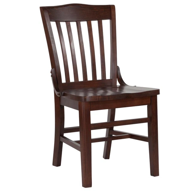 HERCULES Series School House Back Walnut Wood Restaurant Chair