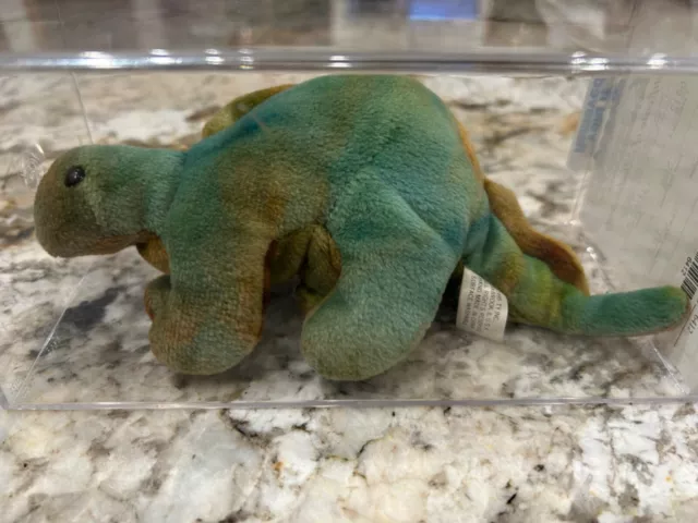 TY Beanie Baby STEG Dinosaur Authenticated 1st GEN Tush Tag Only RARE Gorgeous!