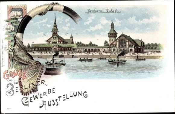 Litho Treptow Berlin, Gewerbeausstellung 1896 Palast - 3318215