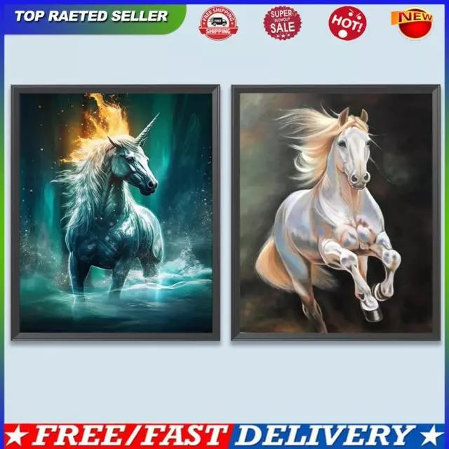 Paint By Numbers Kit On Canvas DIY Oil Art Runing Horse Picture Home Wall Decor