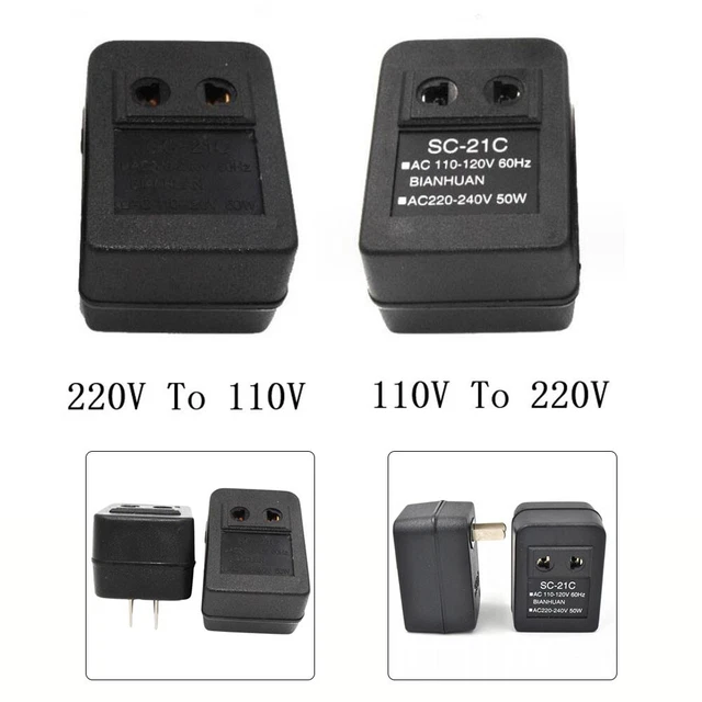 Affidabile adattatore da viaggio trasformatore step down per elettronica fino a 50 WATT