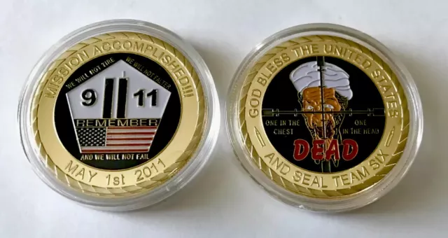 Navy Seal Team 6 VI SIX Osama Bin Laden 911 Challenge Coin CPO NYPD CIA FBI USA