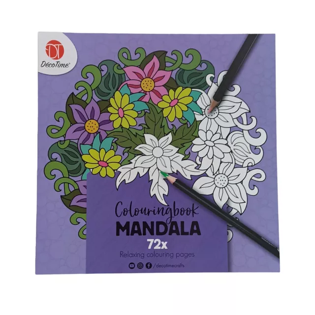 Mandala Decotime Malbuch - Für Erwachsene - 72 Mandala Motive - Ausmalspass