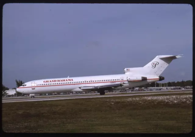 35 mm AIRCRAFT SLIDE N8861E Boeing 727-225 Grand Bahama DATED 1992 #6528