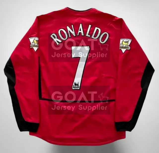 🔥RETRO 2002/2004 MANCHESTER UNITED HOME RONALDO Football Shirt Soccer Jersey 2