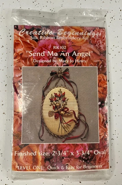 "NUEVO Creative Beginnings Cinta de Seda Bordado Kit RK102 ""Envíame un Ángel"